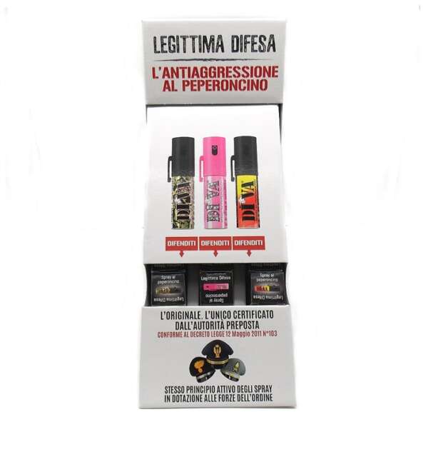 Espositore con 21 spray antiagressione DIVA - immagine 2