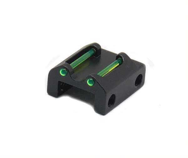 Mirino Tacca di mira fibra verde per bindella fucile da 6 a 8 mm