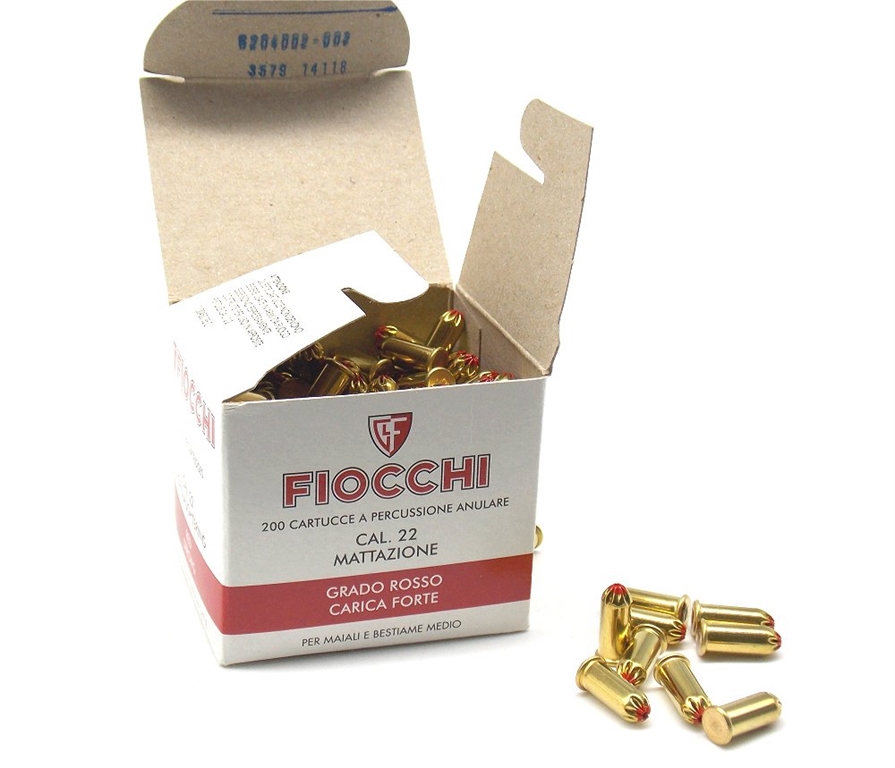Cartucce Fiocchi mattazione calibro 22 grado rosso