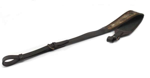 Bretella Wild Zone in cuoio e neoprene marrone per carabina - immagine 2