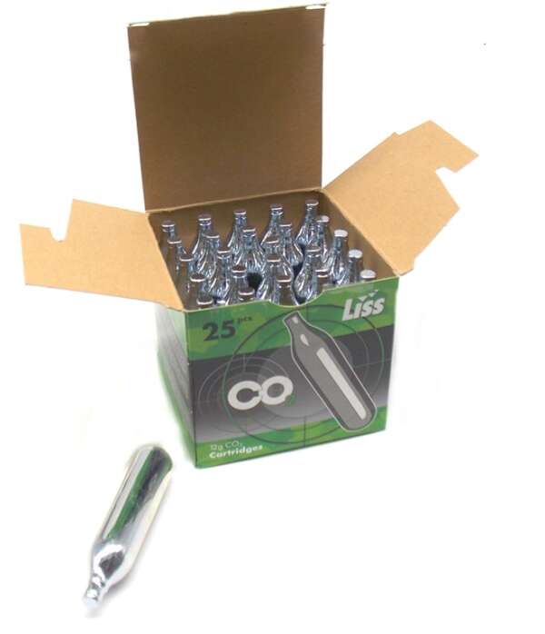 Bomboletta CO2 Liss per pistola aria compressa 25 pezzi - immagine 2