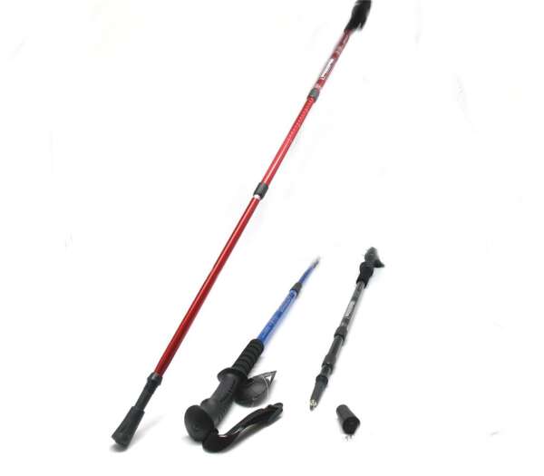 Bastone trekking alluminio antishock - NERO-U - immagine 5