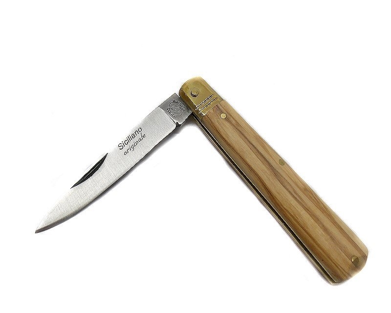 Coltello siciliano 986 cm 21 ulivo manico