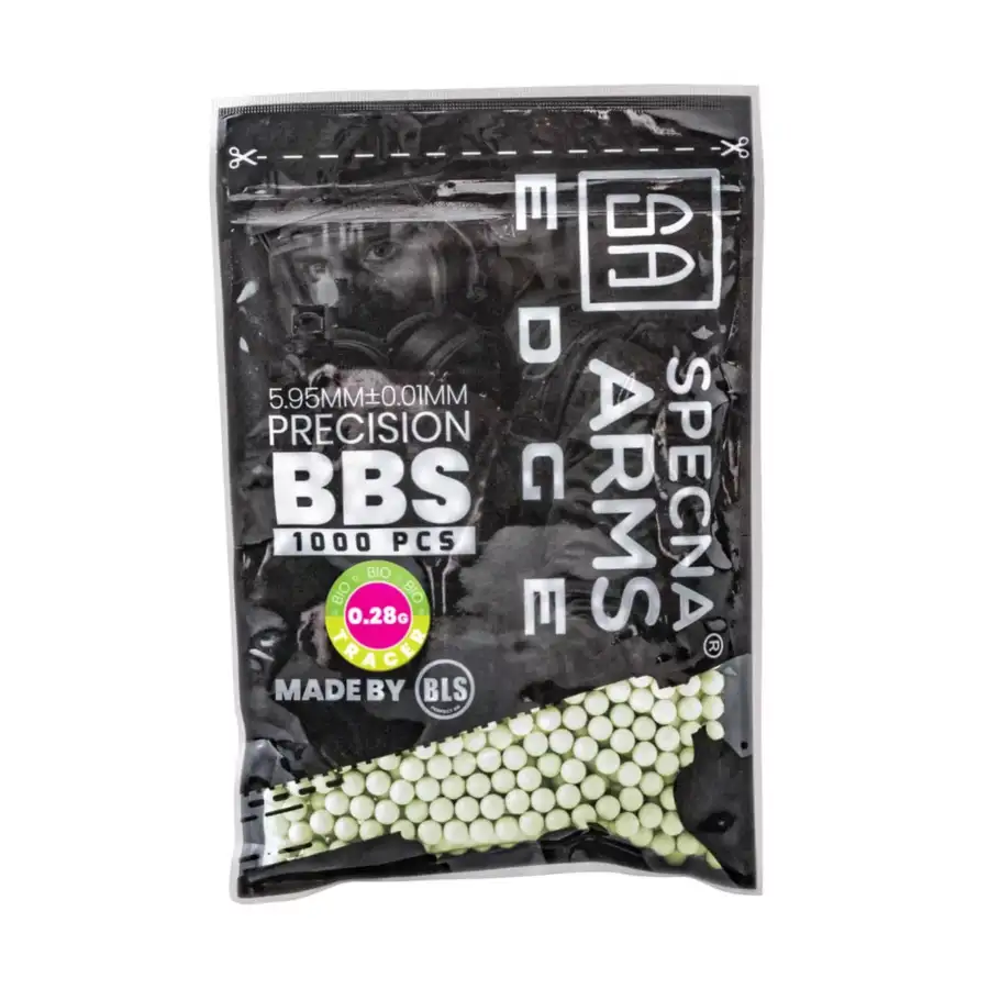 Specna Arms EDGE™ Tracer BIO Precision BBs 0.28g - 1000 BBs – Green