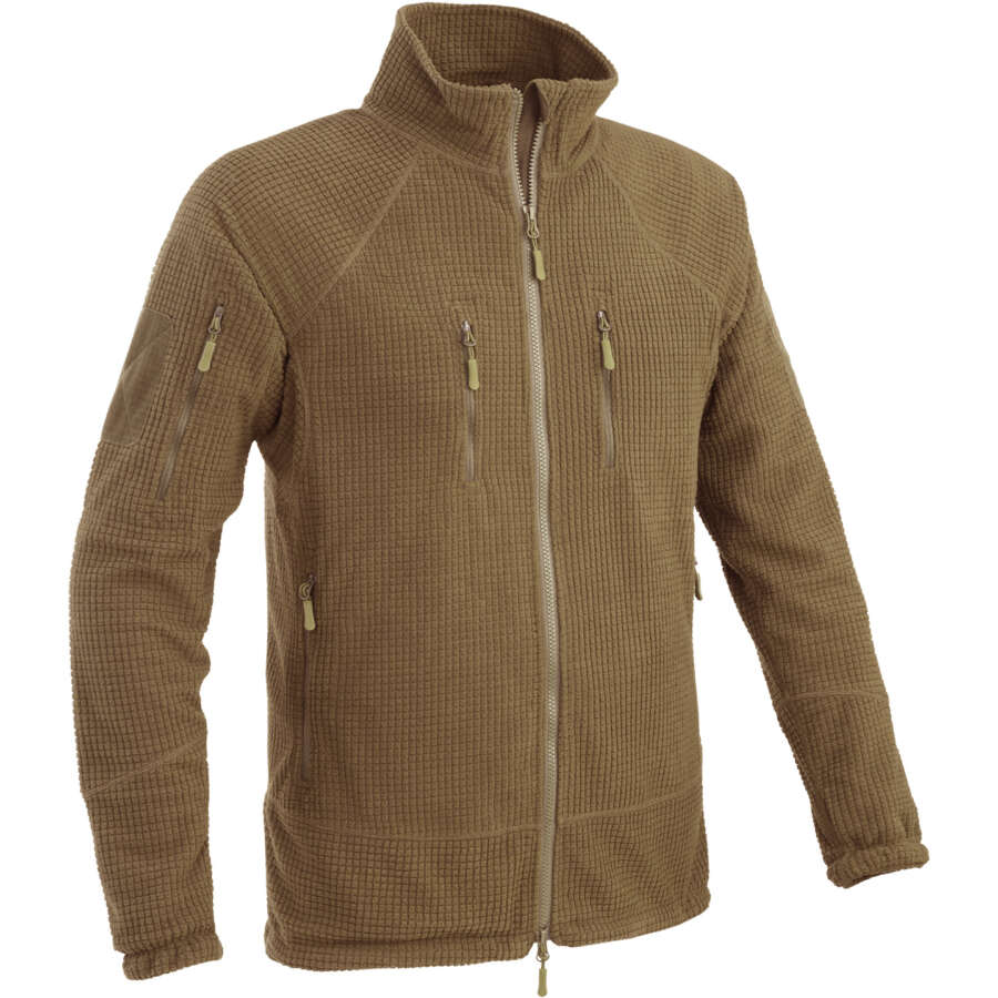 DEFCON 5 Giacca in pile tattico Eagle con cerniera completa Coyote Brown