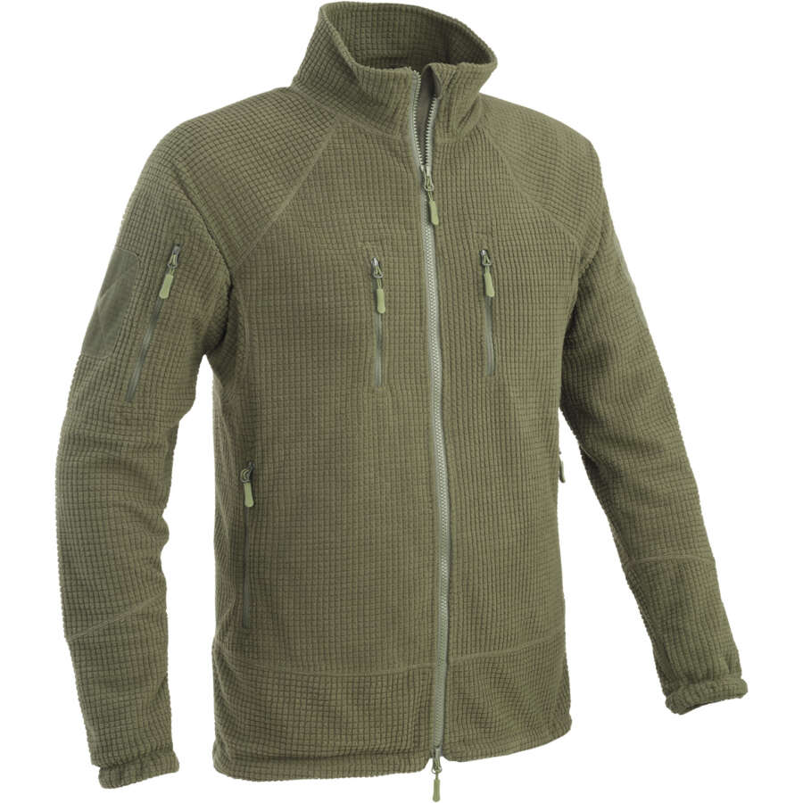 DEFCON 5 Giacca in pile tattico Eagle con cerniera completa OD Green