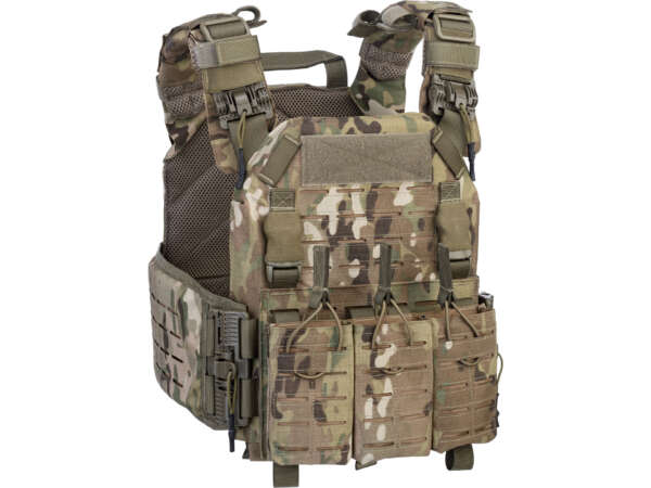DEFCON 5 STORM PLATE CARRIER WITH QUICK RELEASE SYSTEM+TRIPLE MAG POUCH Original Multicam