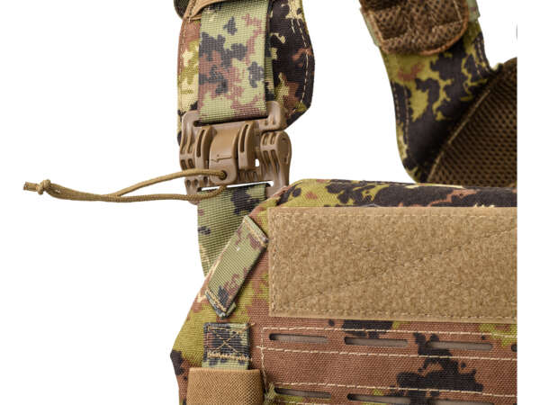 DEFCON 5 STORM PLATE CARRIER WITH QUICK RELEASE SYSTEM+TRIPLE MAG POUCH Multi Camo - immagine 6