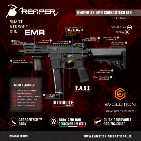 EVOLUTION REAPER XS EMR CARBONTECH ETS - immagine 2