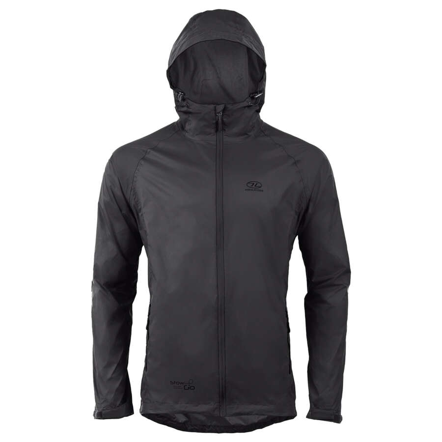 HIGHLANDER GIACCA IMPERMEABILE STOW & GO Nero