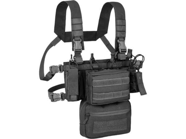 OUTAC Combo Mini Chest Rig 900D Poly Molle Nero