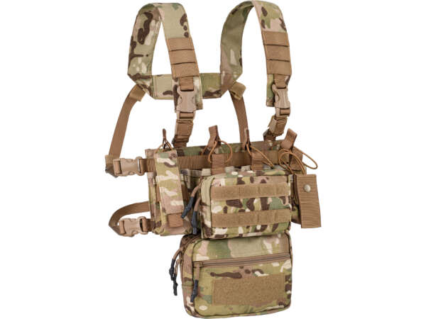 OUTAC Combo Mini Chest Rig 900D Poly Molle Multi Camo