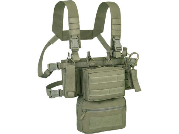 OUTAC Combo Mini Chest Rig 900D Poly Molle OD Green