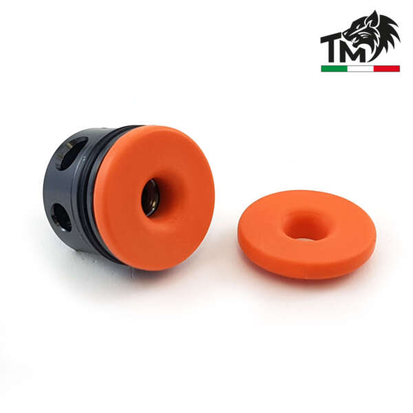 TESTA CILINDRO IN ERGAL CON PAD ORANGE - BATTUTA ALTA (TCMMV2O-NV) - immagine 2