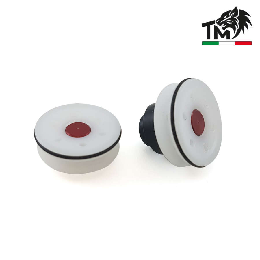 TESTA PISTONE BIANCA TOPMAX CON FORI RADIALI (TPBMM-D)