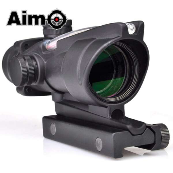 AIM-O OTTICA COMPATTA ZOOM 4X LENTE 32MM FIBRA OTTICA NERA (AO1002-B) - immagine 4