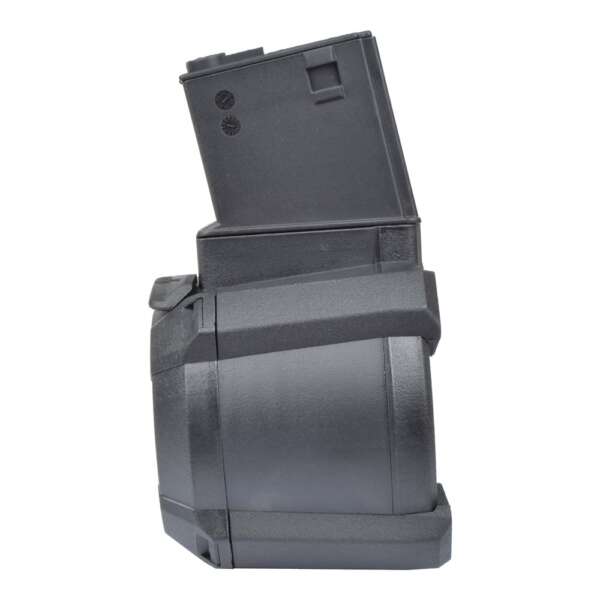 A&K CARICATORE DRUM 1200 COLPI PER SERIE M4 NERO (B90-1C BK) - immagine 4