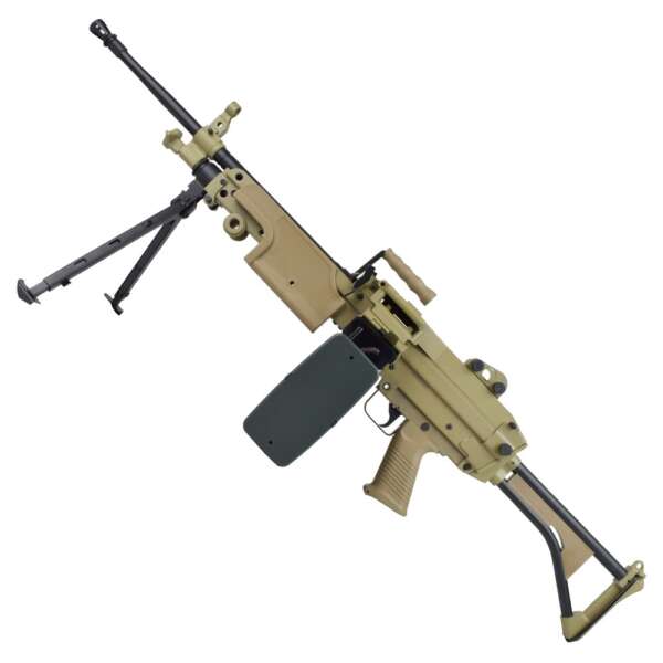 A&K FUCILE ELETTRICO M249-MK1 METAL VERSION DARK EARTH (M249-MK1T) - immagine 2
