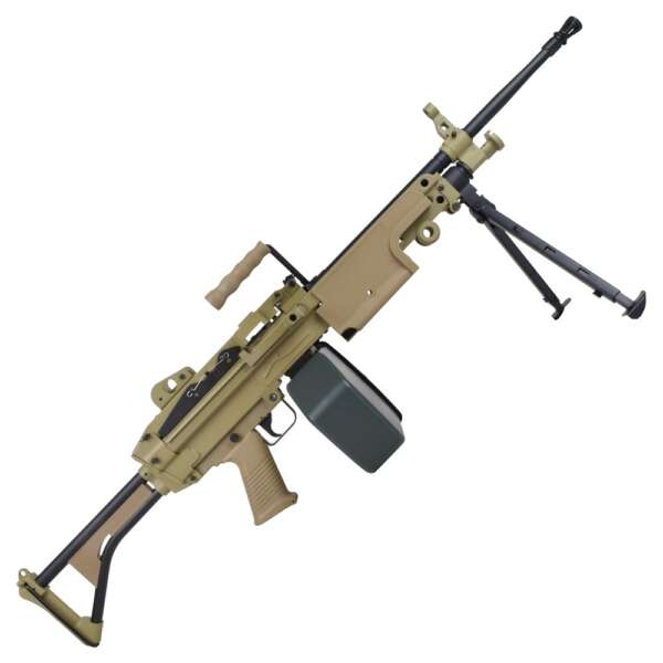 A&K FUCILE ELETTRICO M249-MK1 METAL VERSION DARK EARTH (M249-MK1T) - immagine 4