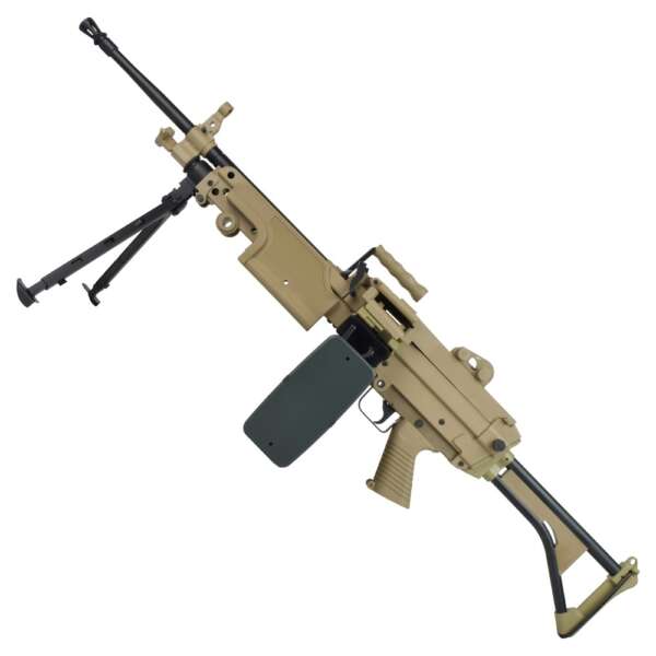 A&K FUCILE ELETTRICO M249-MK1 POLYMER VERSION DARK EARTH (M249-MK1PT) - immagine 4