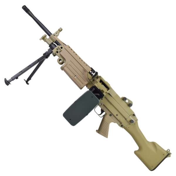 A&K FUCILE ELETTRICO M249-MK2 METAL VERSION DARK EARTH (M249-MK2T) - immagine 4