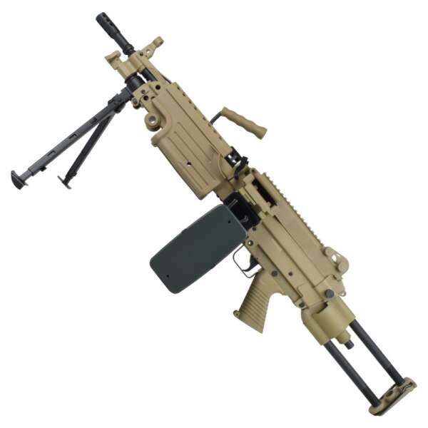 A&K FUCILE ELETTRICO M249 PARA POLYMER VERSION DARK EARTH (M249-PARAPT) - immagine 4