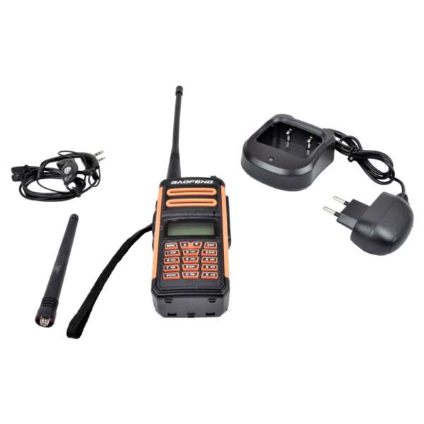 BAOFENG RICETRASMITTENTE DUAL BAND VHF/UHF FM UPGRADED VERSION ARANCIONE (BF-UV5PLUS) - immagine 6