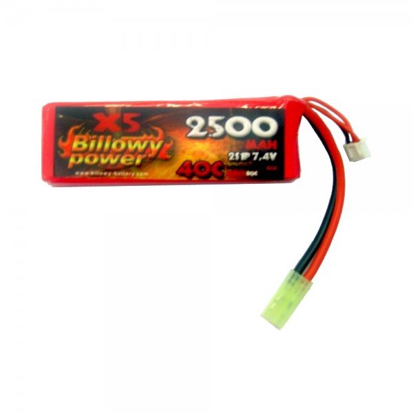 BATTERIA LIPO BILLOWY 7,4V - 2500mAH 40C