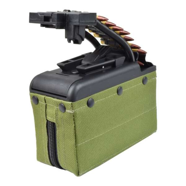 BATTLEAXE CARICATORE ELETTRICO 2000 COLPI PR MK46 MINIMI OLIVE DRAB (MINIMI DRUM OD) - immagine 3