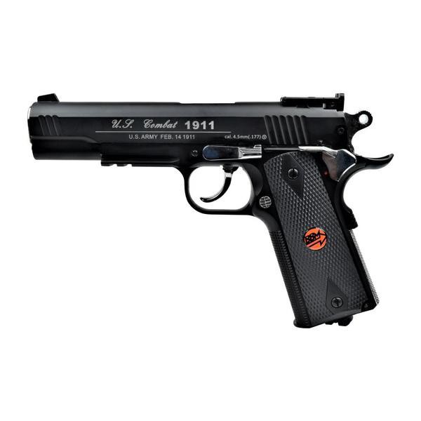 BRUNI PISTOLA CO2 CALIBRO 4,5mm C.N.816 U.S. COMBAT FULL METAL NERA (BR-601MB-IT)