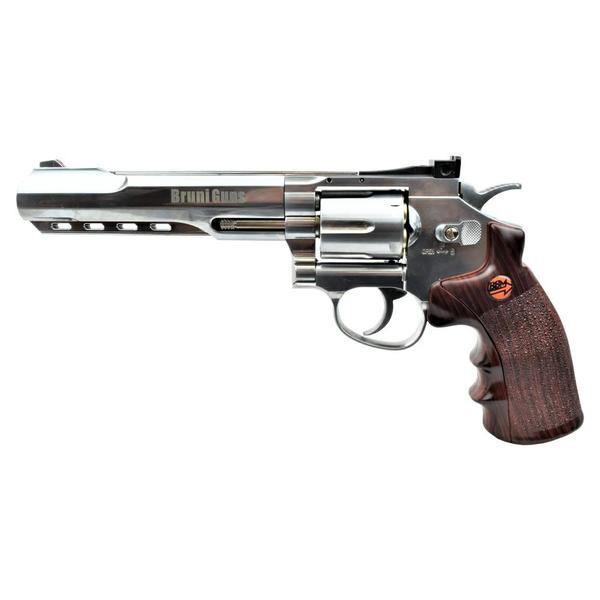 BRUNI REVOLVER CO2 CALIBER 4,5mm C.N.821 6" ARGENTO (BR-702S-IT)