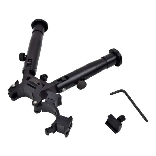 CYMA BIPIEDE PIEGHEVOLE PER CANNA FUCILE NERO (HY-396) - immagine 3