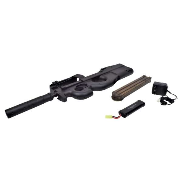 CYMA FUCILE ELETTRICO P90 SILENCER VERSION NERO (CM060B) - immagine 3