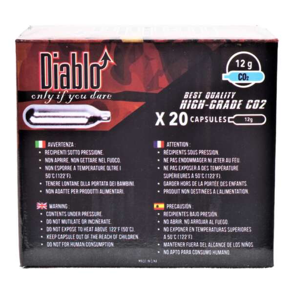 DIABLO BOMBOLETTE CO2 12g SET DA 20 PEZZI (C20DIABLO) - immagine 3