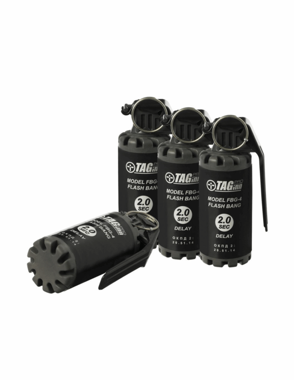 TAGINN - Airsoft Pyrotechnics FBG 4 MINI Flash Bang 2 sec / GRANATA A MANO (1 pezzo) - immagine 2