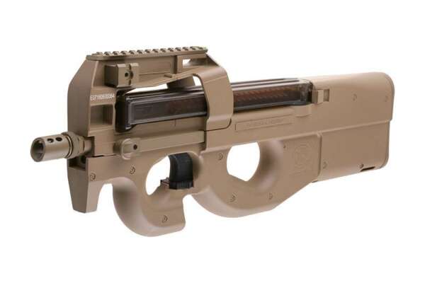 CYBERGUN FUCILE FN P90 STANDARD TAN CON RED DOT 6mm AEG ABS - immagine 2