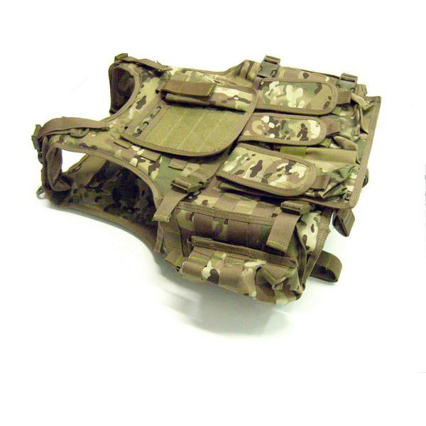 ROYAL CORPETTO TATTICO TAN 8 TASCHE E SISTEMA MOLLE (RP-322) - MULTICAM