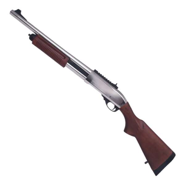 GOLDEN EAGLE FUCILE A POMPA A GAS LONG VERO LEGNO SILVER (GE-M870W-SILV) - immagine 2