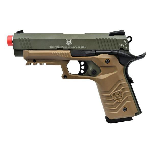 HFC PISTOLA A GAS 1911 CUSTOM TYPE GREEN (HG 171G)