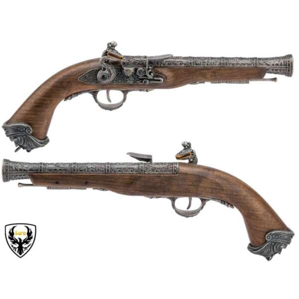 HFC PISTOLA A CO2 PIRATE FLINTLOCK FULL METAL SILVER (HG 502SILV-CO2)