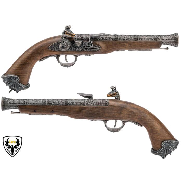 HFC PISTOLA A CO2 PIRATE FLINTLOCK FULL METAL SILVER (HG 502SILV-CO2)