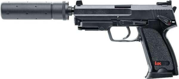 UMAREX PISTOLA ELETTRICA H&K USP BLACK CON SILENZIATORE - immagine 2