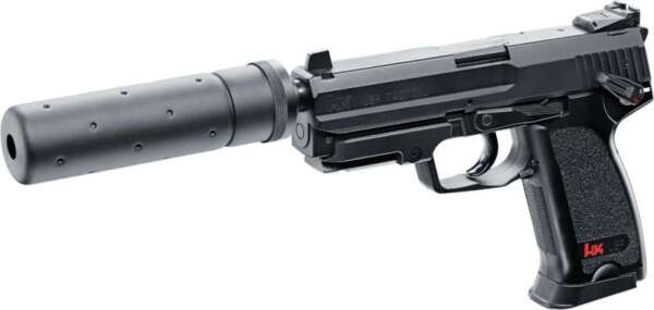 UMAREX PISTOLA ELETTRICA H&K USP BLACK CON SILENZIATORE - immagine 4