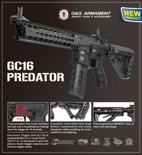 G&G FUCILE ELETTRICO GC16 PREDATOR (GGPTR)