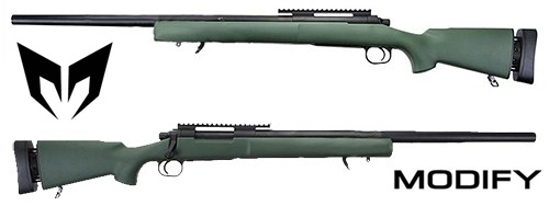 MODIFY M24 SNIPER BOLT-ACTION GREEN-OD CON CALCIO REGOLABILE (MO-M24V)