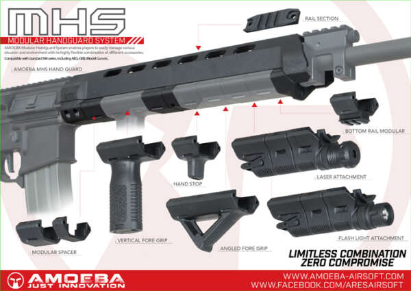 M4-AMMS STANDARD NERO ARES (AR-M4M-B) - immagine 3
