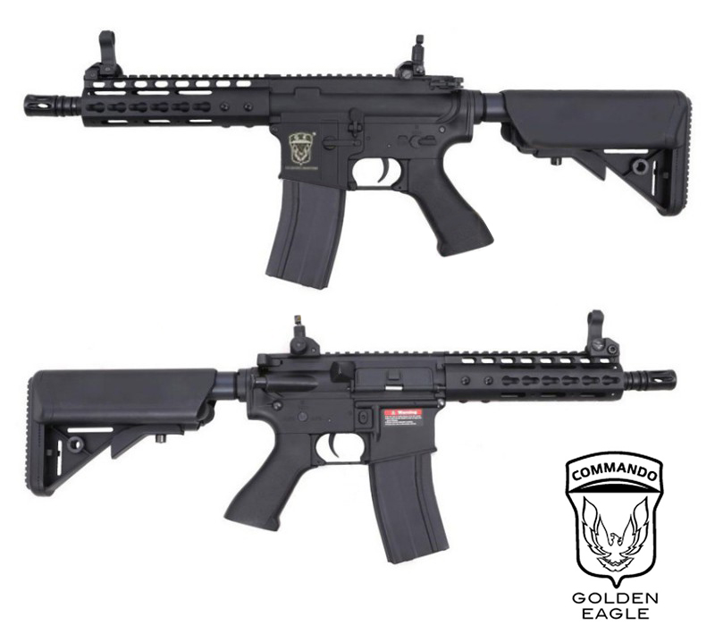 GOLDEN EAGLE FUCILE ELETTRICO M4 ELITE NOVESKE KEYMOD 7" CQB (6635)