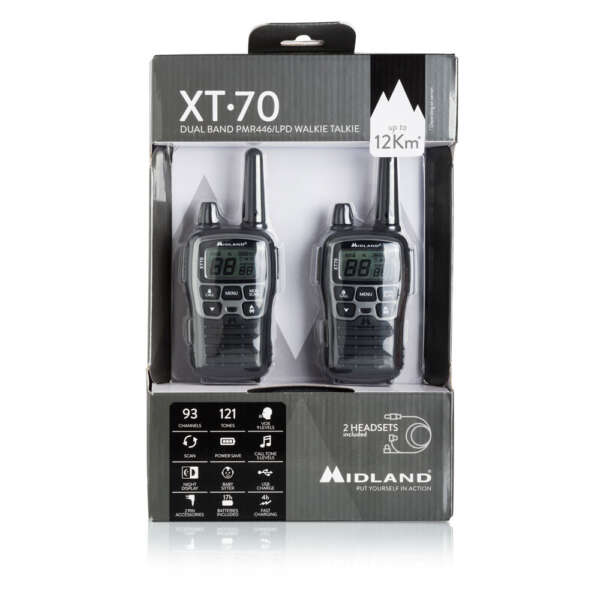 MIDLAND RADIO XT70 COPPIA CON AURICOLARI - immagine 5
