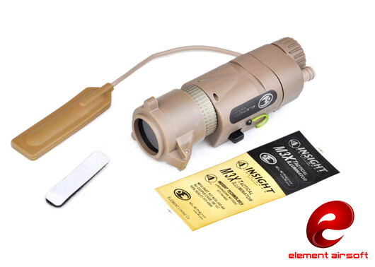 ELEMENT TORCIA LED M3X TACTICAL LONG CON ATTACCO RAPIDO TAN (EL-EX175T)