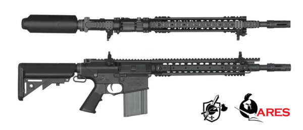 SR25-M110K NERO ARES (AR-SR25B)